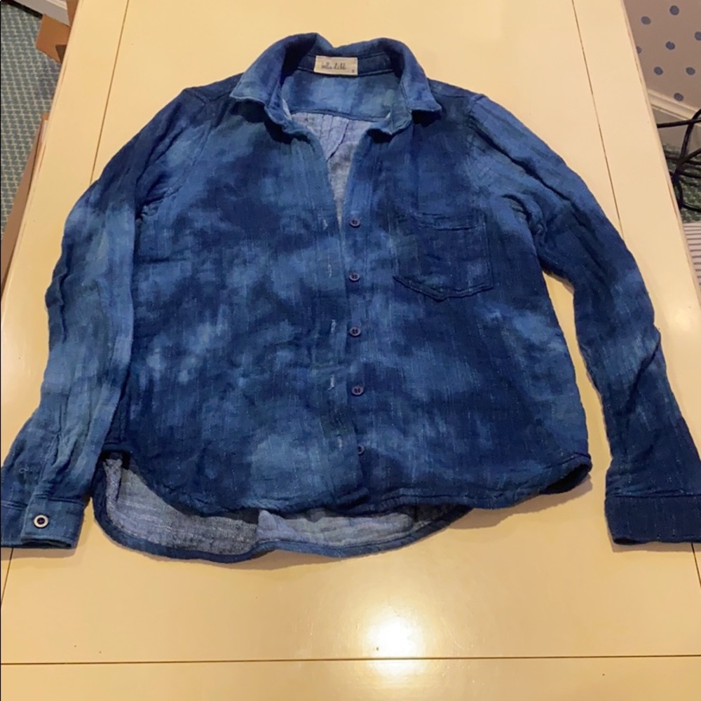 Tie dye button down shirt